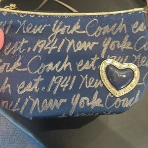 Coach Signature Script Lurex Crossbody